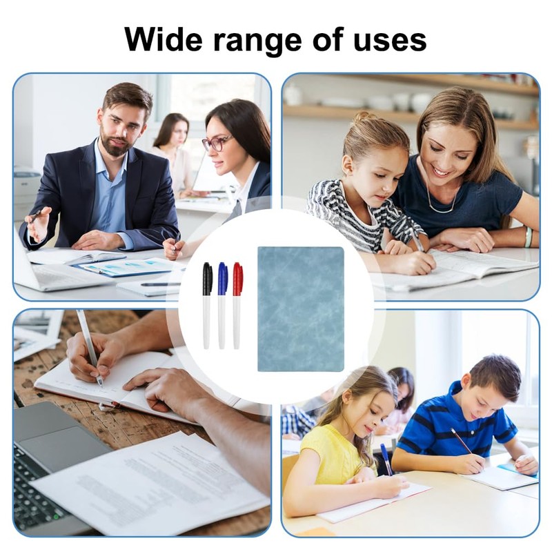 Portable Erasable Whiteboard A5, 24 x 17 cm, Small Double-Sided