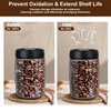 VINATO 1.2 L Stainless Steel Coffee Canister Vacuum Container for