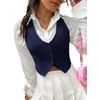 SweatyRocks - Chaleco corto liso con botones frontales para mujer,