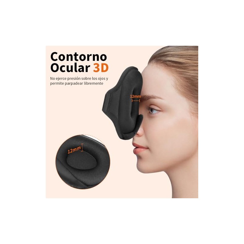 Bauihr Antifaz 3D de Esponja para Dormir, Memoria de Rebote