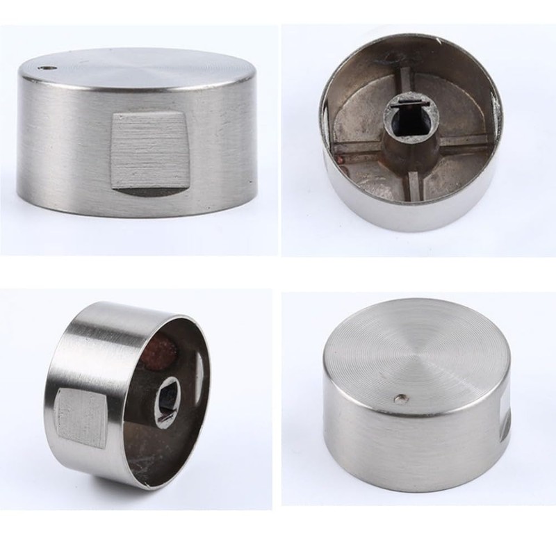 FUNNTY metal gas stove knobs, 4 Pack 6mm Zinc Alloy