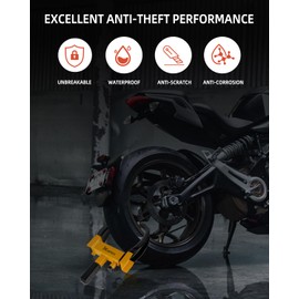 KNFRXO Trailer Security Adjustable Tire Lock 2PK Anti Theft Wheel Lock for Trailers, Car, SUV, Boat, Motorcycle, Golf Cart - Great Deterrent, 6 Alike Keys (Black-Yellow)