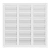 300x300mm / 12x12 inch White Metal Ventilation Grille with Flyscreen
