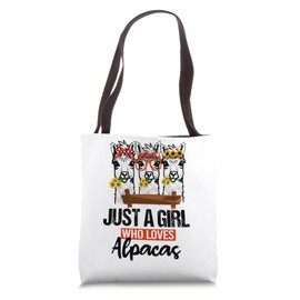 Women's Llama Alpaca Lovers Just A Girl Who Loves Alpacas Tote Bag