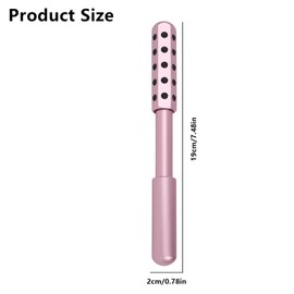 Elarique Face Roller, Germanium Stone Uplifting, Portable Beauty Roller Tool for up Lifting, De-Puffing, Anti-Aging and Skin Care with Cooling & Sculpting for Women Men (pink)
