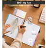 JASLEKO 3 Subject Notebook College Ruled with Dividers Tabs, 100