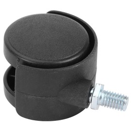 Swivel Caster Wheel, 4 Pcs Plastic Office Chair Twin Caster, 360 Degree Threaded Stem Caster Wheel for Finishing Cabinets, Bookshelves, Cribs