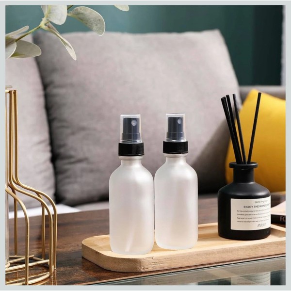 Unbranded NEW Set of 2 Small Clear Frosted Glass Spray