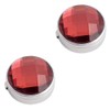 OoSsSoO Mens Shirt Button Covers Tuxedo Cufflinks Alternative Silver red
