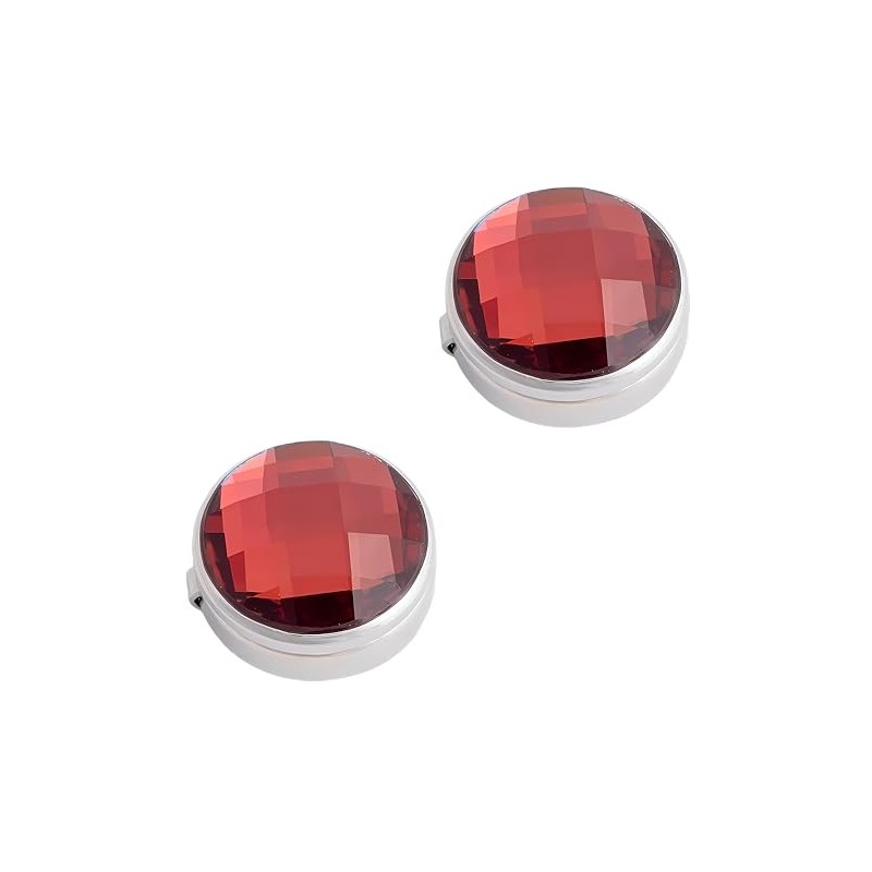 OoSsSoO Mens Shirt Button Covers Tuxedo Cufflinks Alternative Silver red