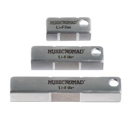 MusicNomad Fret Leveler - Diamond U-File for Leveling Single Guitar Frets - 3 Pack (1.25", 2" 3")