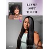 LUVME Invisible Clip in Hair Extensions, Yaki Straight Real Human