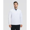 Rouen Mens Quarter Zip Pullover Performance Solid Casual Golf Long