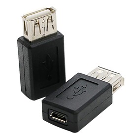 tunghey 5 Pack USB 2.0 A Female to USB Micro Female Adapter Converter USB Female to Micro USB Female Adapters Couplers Connector