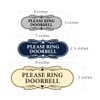 Signs ByLITA Designer Please Ring Doorbell Sign (Black Gold) -
