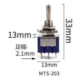 Set of 15 Mini Micro Toggle Switch, 3 Pin 2 Po, 3 Pin, 3 Po, 6 Pin 2 Po, 6 Pin 3 Po, Knob Switch, 6A, 125V, AC Toggle Switch, Applicable to a Variety of Electronic Products, Measuring Instruments,