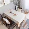 Home Brilliant Small Table Cloth Square, Cream Table Cloth 132X132,