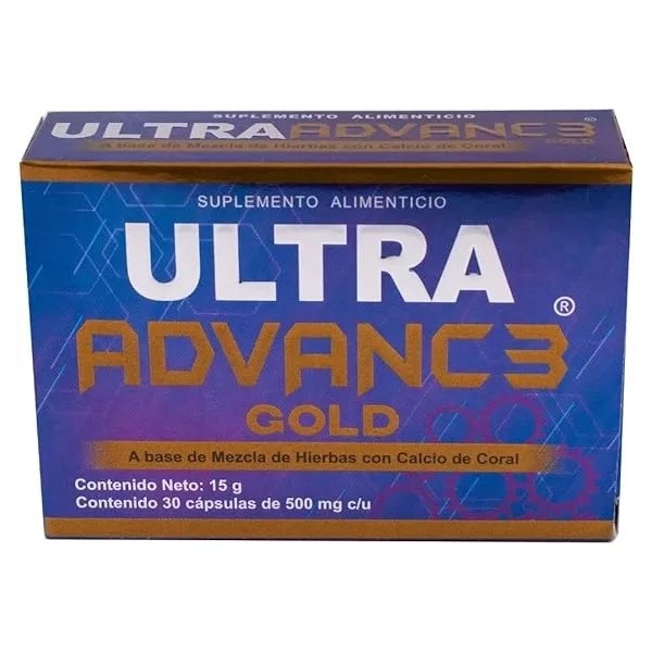 Ultra Advance Gold 30 Tabletas De 500mg Pack 6 Cajas