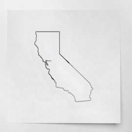 Decal Stickers of California Map Outline ! (Metallic Silver) (Set of 2) Luxury Weatherproof Vinyl Decal Stickers for Laptop Desktop Smartphone Car Dirt Bike Wall Room Mason Jar ANDstic046136SI040522