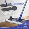 Masthome Microfiber Mop,Large Surface Flat Mop with 5 Reusable Pads,Hardwood