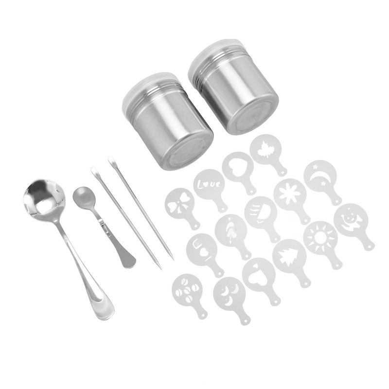 Coffee Decorating Stencils Coffee Carving Pen Set Stainless Steel Portable