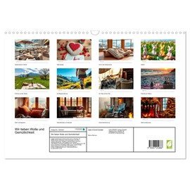 Wir lieben Wolle und Gemütlichkeit (Wall Calendar 2026 DIN A3 Landscape), CALVENDO Monthly Calendar
