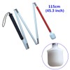 Blind Long Stick White Folding Long Stick with Rubber Handle