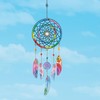 Collections Etc Rainbow Dream Catcher Glass & Metal Wind Chime