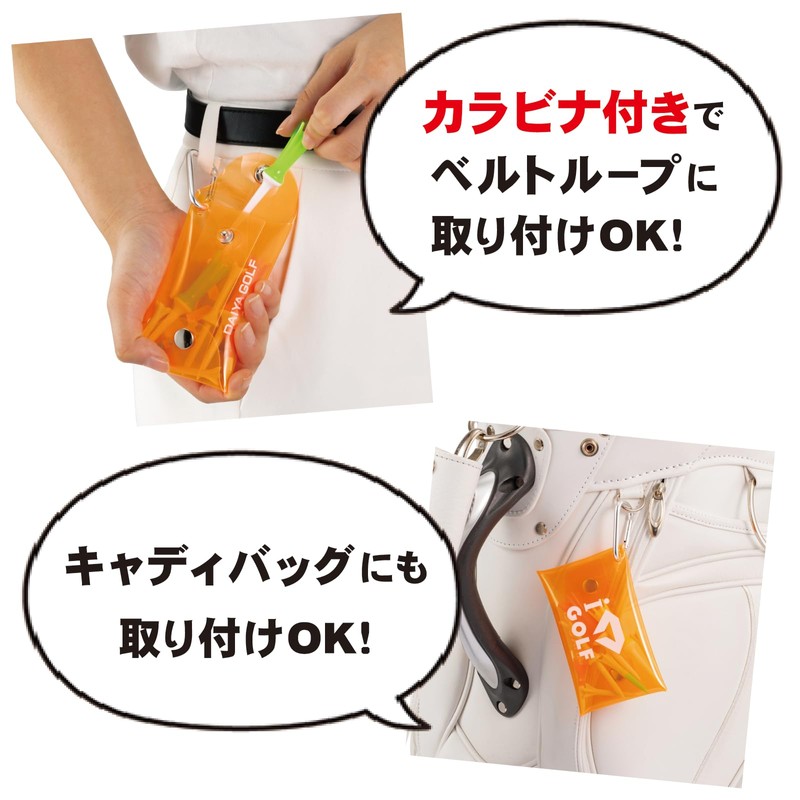 Daiya Golf AS-4006 90 Clear Tea Case, Black, Golf, Accessory