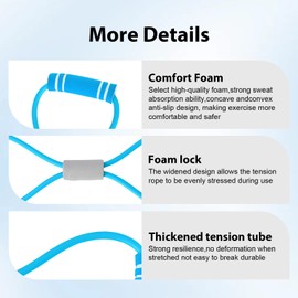 atnayo Figure 8 Resistance Band,Resistance Bands with Handle,Exercising Arms Chest Shoulders Trainer