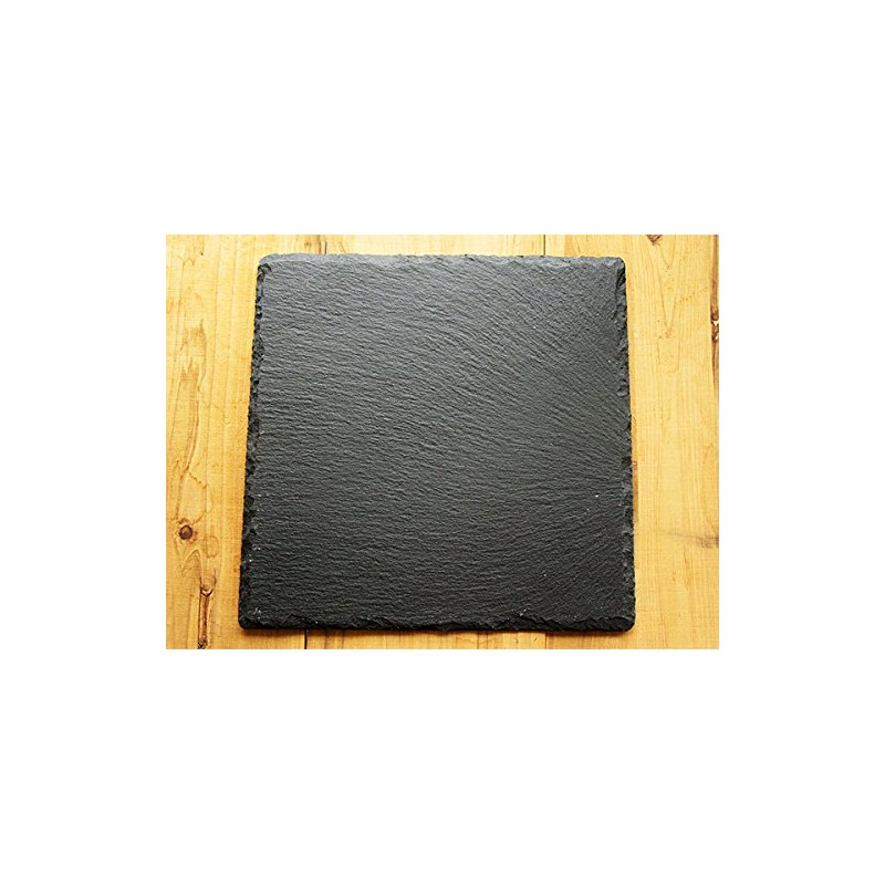 Slate Plate 25 cm Positive Corners [Black, Utensils, Stone Flat