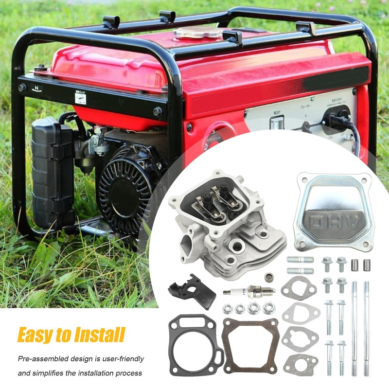 DUZFOREI 12210-ZL0-405 Assembled Cylinder Head Kit, Including Muffler Studs and