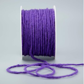 finemark 80 m x 3-4 mm Wool Cord Purple Wool Wick Cord 100% Wool Felt Ribbon Decorative Ribbon Ribbon Gift Ribbon Felt Cord Wool Cord Wool Ribbon Craft Wool