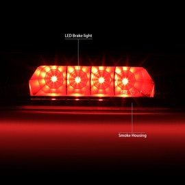 DNA MOTORING 3BL-JCHE97-LED-BK-SM Black Housing LED High Mount 3rd Third Brake Light [Compatible with 97-01 Jeep Cherokee]