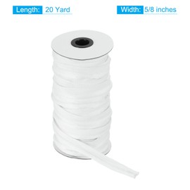 sourcing map Piping Cord Trim 20 Yards 5/8 Inch Piping Tape for Sewing DIY Crafting Fabric Edge Trim White