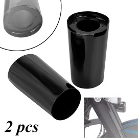 Unbranded Black Upper Fork Slider Cover For Harley Touring Electra Street Glide FLHR 14-23