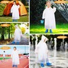 Baogaier 2 Pcs Kids Rain Poncho Reusable EVA Lightweight Waterproof