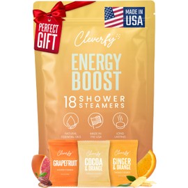 Cleverfy Citrus Shower Steamers Aromatherapy – Stocking Stuffers for Teen Girls, Women and Wife – Christmas Gifts for Teens and Women – White Elephant Gifts for Adults – 18 Tablets