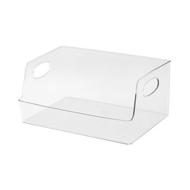 Operitacx Plastic Baskets Pantry Organizer Fridge Shelves Rubbish Clear Storage Bins Swivel Solutions Classroom Organization Bookcase Freezer Organizer Binders Stackable Office Bins Lid