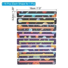 PATIKIL Guided Reading Strips, 8 Pcs Reading Tracking Ruler Highlight Strips Colored Overlay Highlight Bookmarks Help with Dyslexia Teacher Education Supplies(Space)