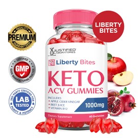 (2 Pack) Liberty Bites Keto ACV Gummies Advanced Formula 1000MG Libertybites Keto Gummies Apple Cider Vinegar Formulated with Pomegranate Beet Juice Powder B12 Vegan Non GMO 180 Gummys