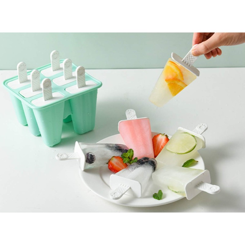 Popsicle Mold，Popsicle Maker Popsicle Molds 6 Pieces Silicone Ice Pop