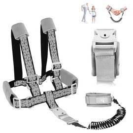 Toddler Leash for Walking, Toddler Safety Harnesses Leashes, Safety Harness with Lock for Kids, Anti Lost Wrist Link for Toddlers ，Upgrade with Reflective Tape Liner（6.5ft）for Kids