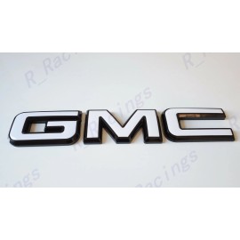 Auto Front Only GMC Black White Emblem Overlay 2019-2025 GMC Sierra 1500 2500HD 3500H