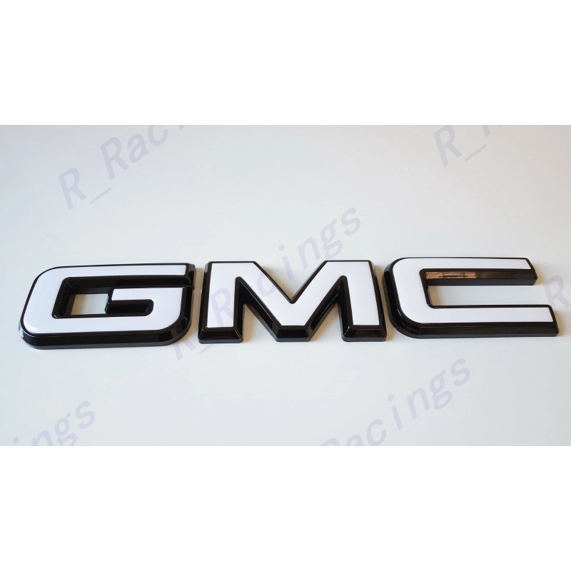 Auto Front Only GMC Black White Emblem Overlay 2019-2025 GMC