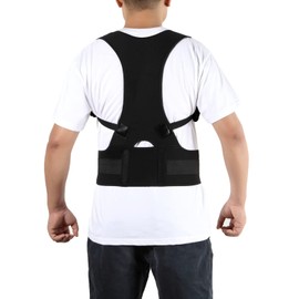 Back Support for Posture Support for Women and Men, Lumbar Spine Shoulder Posture Correction, Shoulder Straps for Back (L)