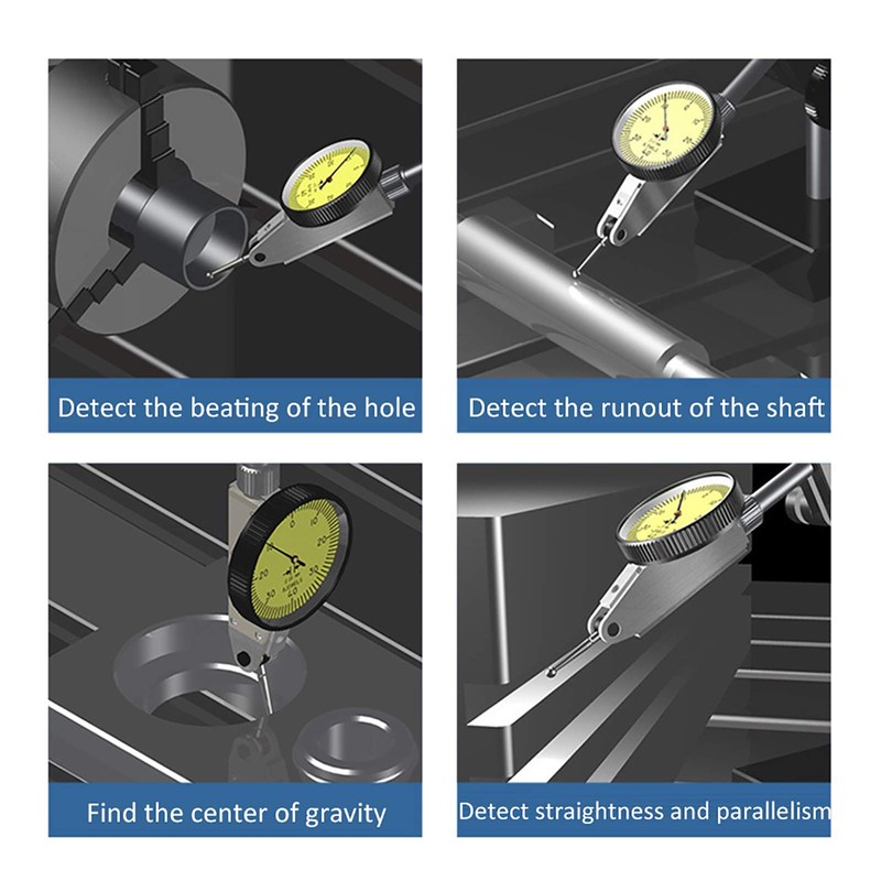 Dial Indicator, 0-80 * 33.5mm Accurate Clock Dial Test Indicator,