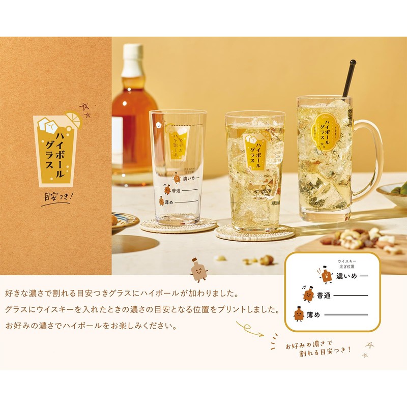 highball glass (with guideline) highball glass