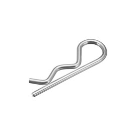 uxcell Clip Pins 1.8mm Wire Carbon Steel 32mm Length Trailer R Shaped Spring Cotter Tractor Mower Fastener Hardware Silver Tone 20pcs