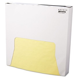 Bagcraft Papercon 057412 Grease Resistant Paper Wrap and Basket Liner, 12" Length x 12" Width, Yellow (5 Packs of 1000)